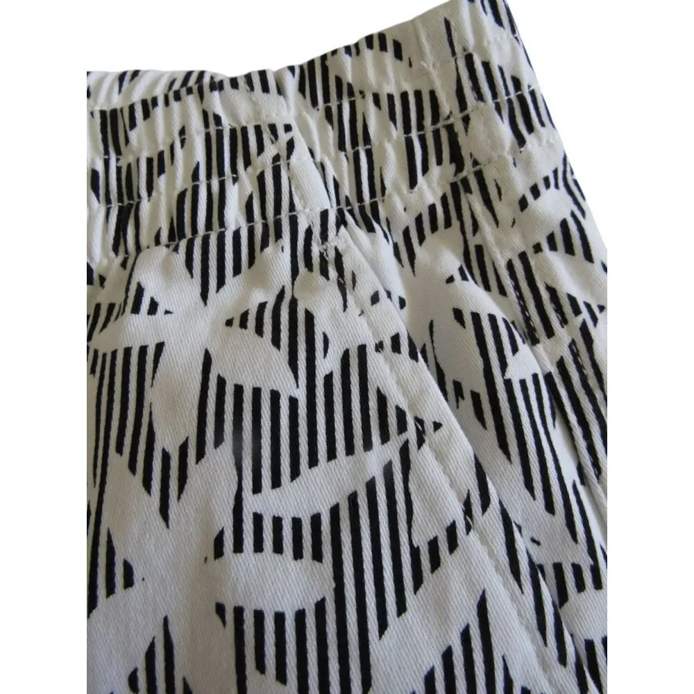 New‎ Lands End Bermuda Shorts Sz 4 Mid Rise Elastic Waist Pull On 12